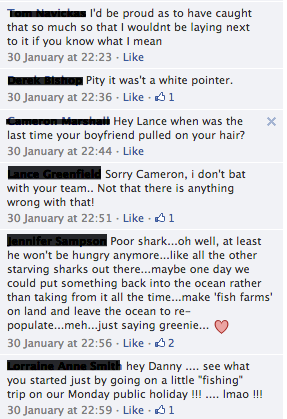 Selection of Facebook comments