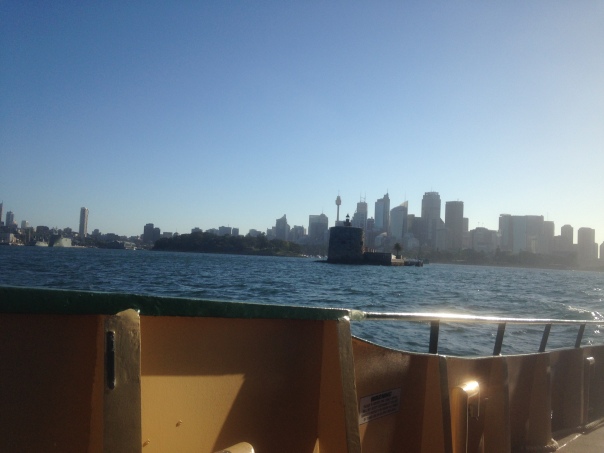 Sydney ferry, view to Port Denison and CBD